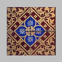 Ceramic tile design by A W N Pugin, produced by Minton in 1850. (3).jpg